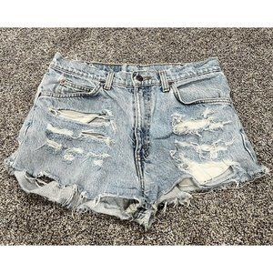 Vintage Levi’s Cut Off Denim Jeans  Size 31 Distressed